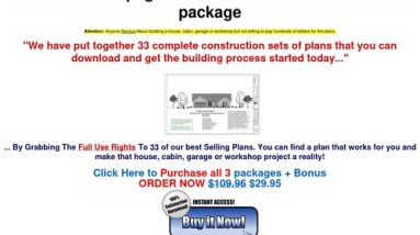 Storage, Home, Cabin, Shed, Playhouse, Greenhouse & Barn Plans