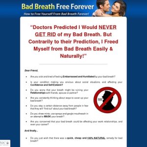 Unhealthy Breath Free Forever  ~ Trace New With a 13.2% Conversion Rate!