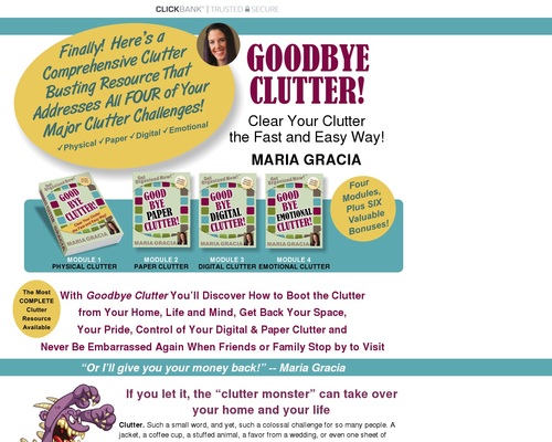 Goodbye Clutter: Certain your litter the instant & simple method