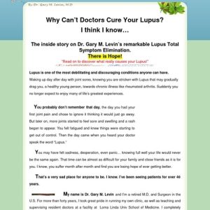 NEW! Confirmed Lupus Treatment by Dr Gary Levin M.D
