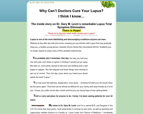 NEW! Confirmed Lupus Treatment by Dr Gary Levin M.D