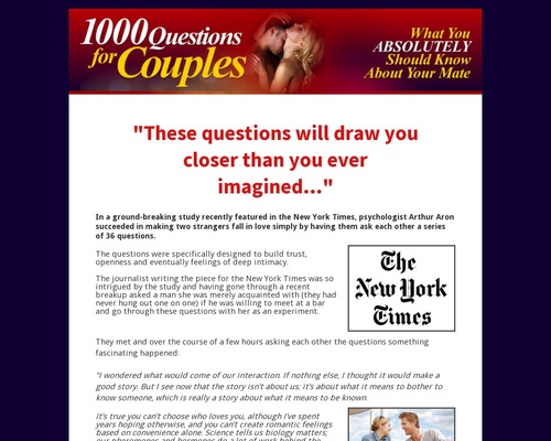 1000 Questions For Couples by Michael Webb relationship professional